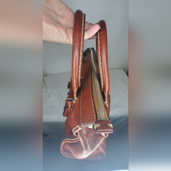 Chloe Vintage Edith -Boston Brown Buffalo Leather Satchel HandBag - Picture 8 of 16